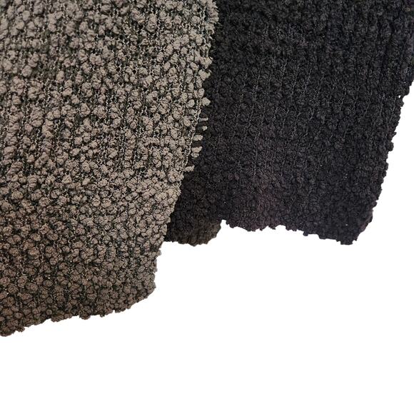 Bobeau Long Sleeve Crew Neck Popcorn Knit Cozy Pullover Sweater Gray Black Large - Picture 5 of 8